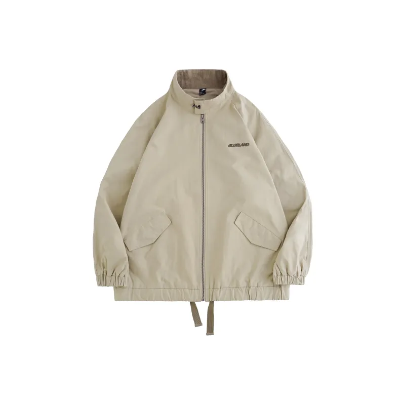 BLUELANDINC Loose Fit Workwear Jacket Women's Milk Tea Beige-0