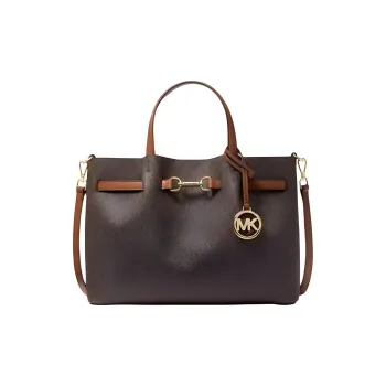 MICHAEL KORS Cow Leather Handbag Medium Size Women's Dark Brown