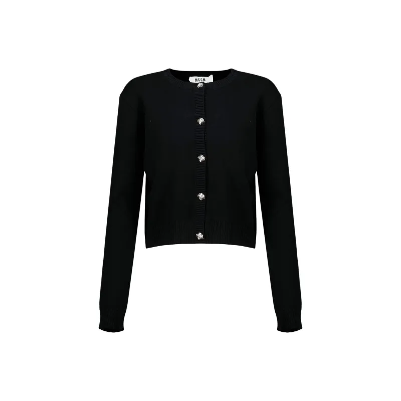 MSGM Cropped Cardigan-0