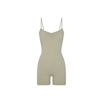 SKIMS MICRO POINTELLE TANK ONESIE Bodysuits Women's TALC/Talc