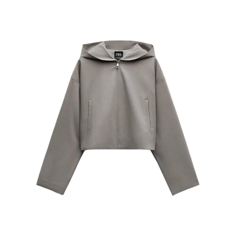 ZARA Trf Jackets Coats Women's Brown-0