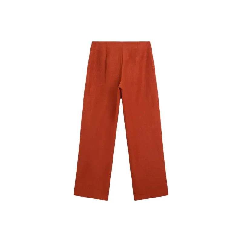 Massimo Dutti Suit Trouser Women's Orange Red-1