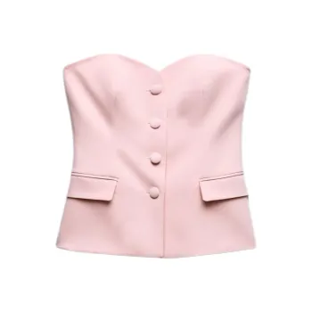 ZARA Strapless Top Women's Pink