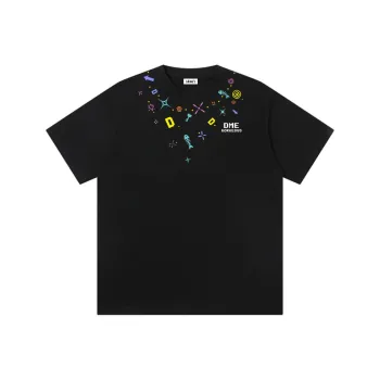 【dme】 Couple T Shirt 100% Cotton Top, Half Sleeve Unisex