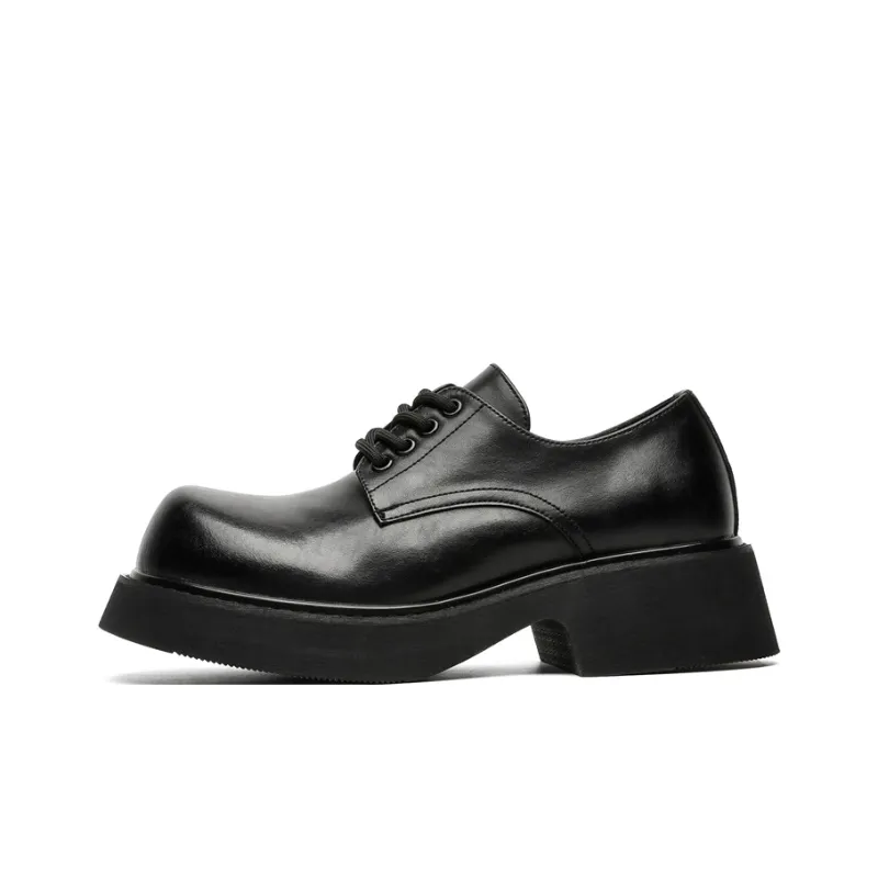 V05 Breathable Abrasion Resistant Height Increasing Low Top Casual Shoes Unisex Black-0