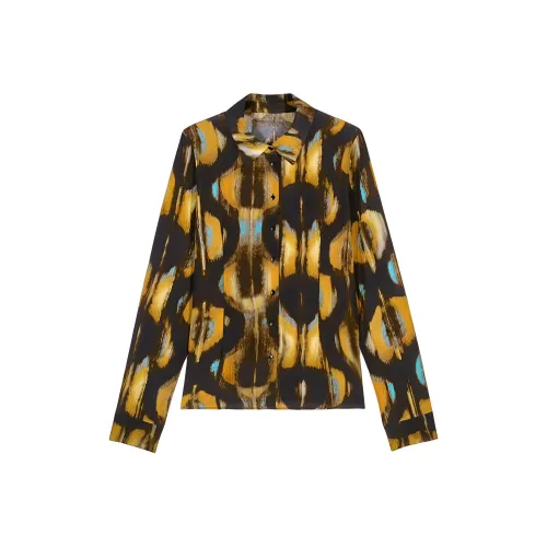 BA&SH Abstract Print Shirt