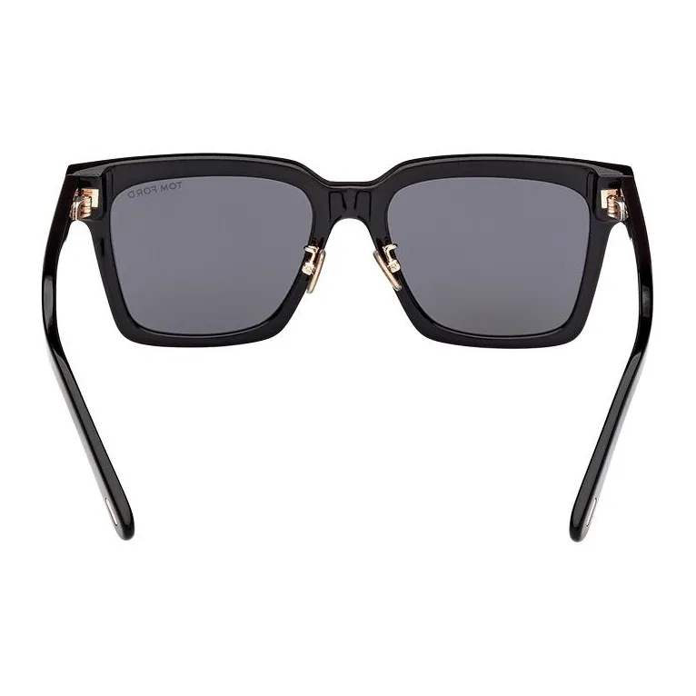 TF Acetate Plate Frame Square Sunglasses Unisex Black-5