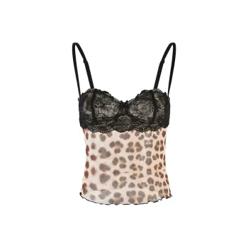 I.AM.GIA SILO TOP Camisole Women's Leopard/Leopard Pattern