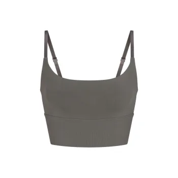 SKIMS CONTOUR NYLON CROPPED CAMI Camisole Women's GUNMETAL/Bronze