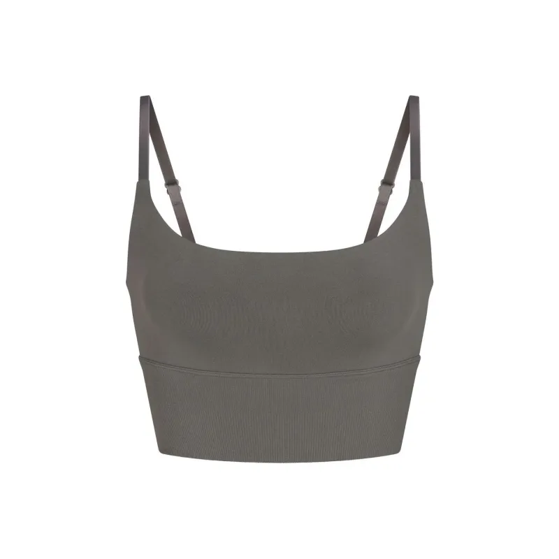 SKIMS CONTOUR NYLON CROPPED CAMI Camisole Women's GUNMETAL/Bronze-0