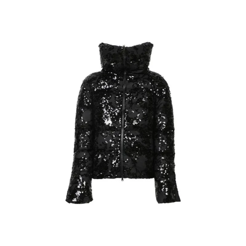 HERNO Sequin Embellished Zip Up Jacket-0