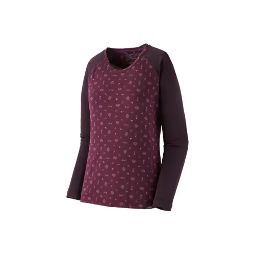 Patagonia Capilene Midweight Crew-Fire Floral Night Plum Sweatshirt Women's Night Plum
