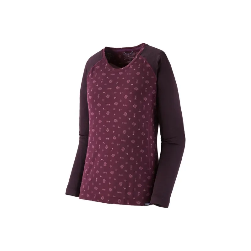Patagonia Capilene Midweight Crew-Fire Floral Night Plum Sweatshirt Women's Night Plum-0