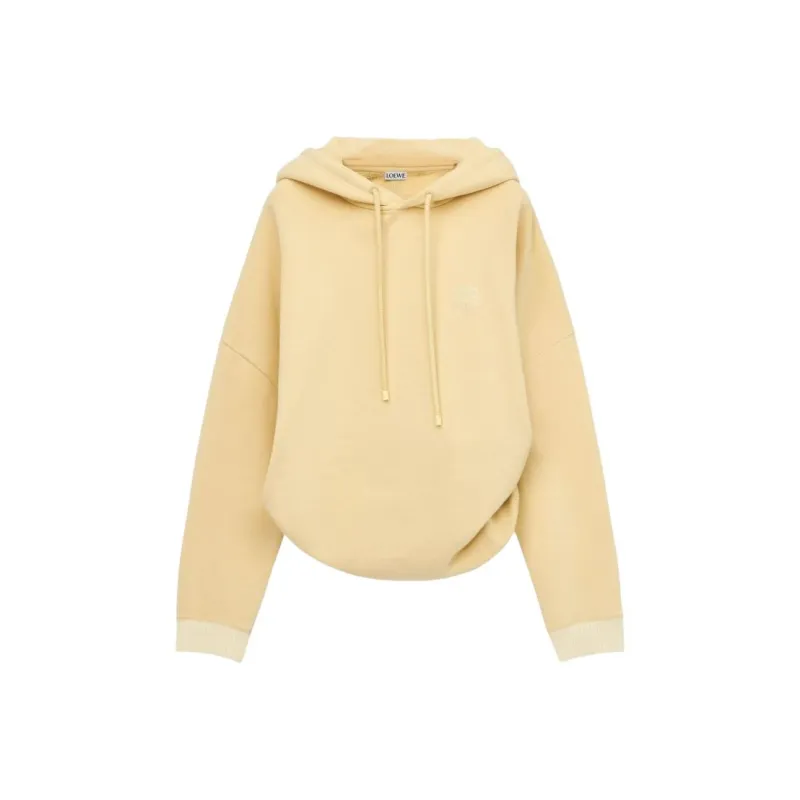LOEWE Draped Hoodie Light Grey-8