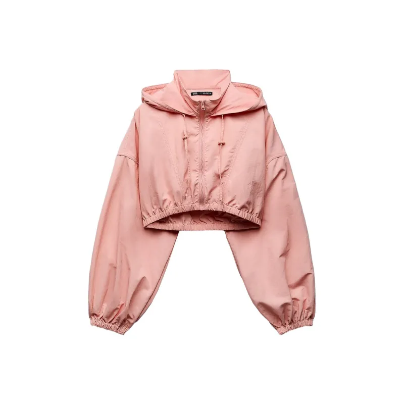ZARA Jackets Coats Women's Rose Red-0