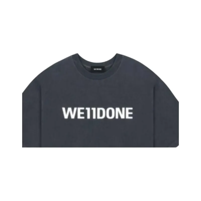 WE11DONE Logo print Cotton T shirt-2