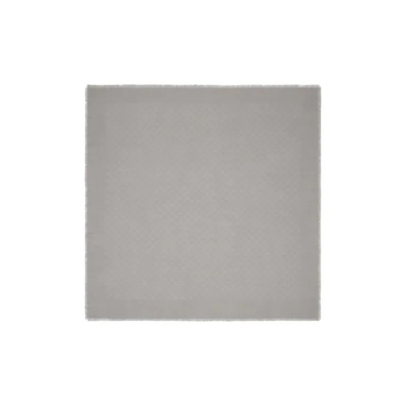 GUCCI Silk, Wool Silk Scarves Unisex Light Gray-1