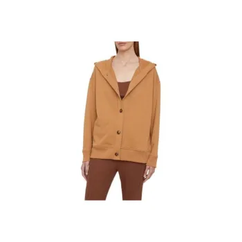 VINCE Button up Cotton Hoodie