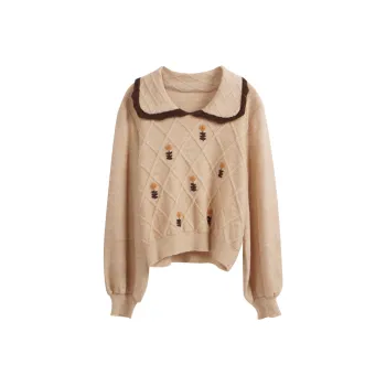 Olrain Knitwear Women's Light Coffee