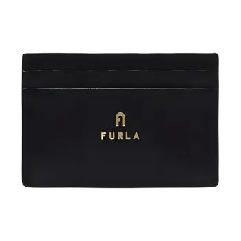 Furla Soft Cow Leather Card Holder Card Holder Women's Black