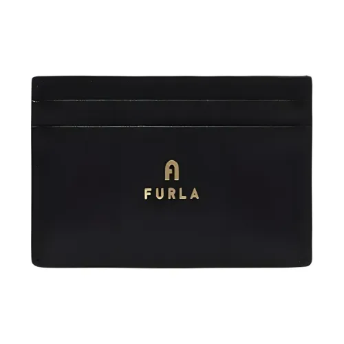 Furla Soft Cow Leather Card Holder Card Holder Women's Black