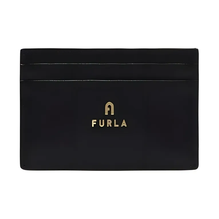 Furla Soft Cow Leather Card Holder Card Holder Women's Black-0