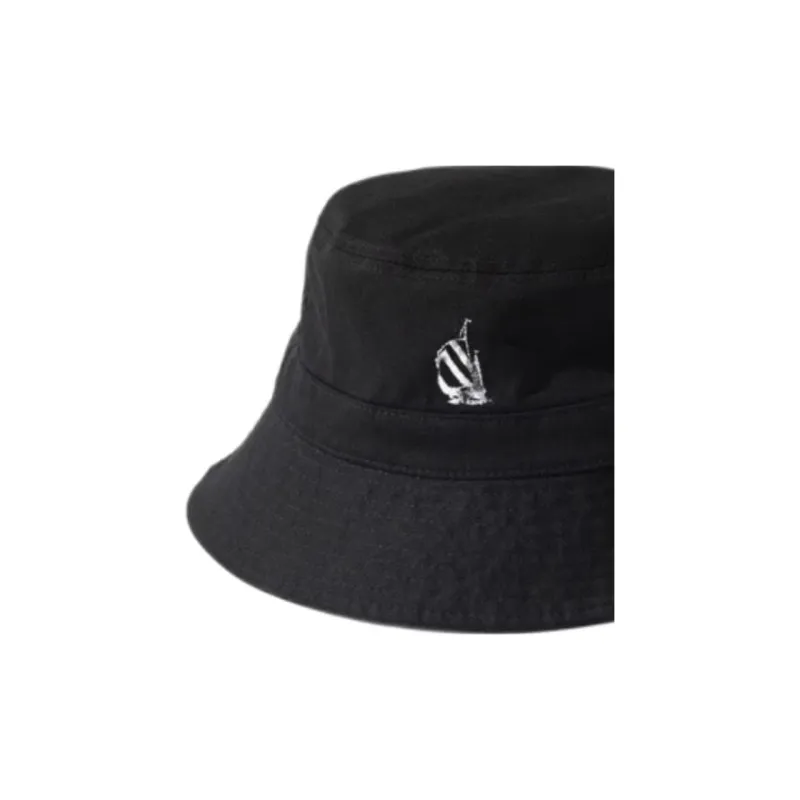 Nautica White Sail Cotton Bucket Hats Unisex Black-2