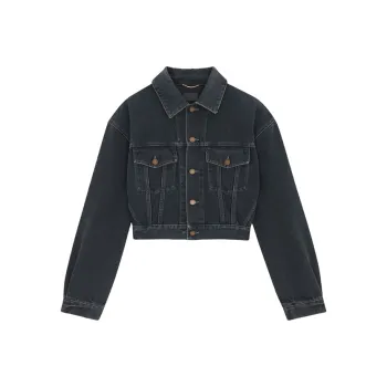 SAINT LAURENT Neo 80s Denim Jacket 'Black'