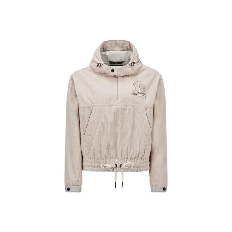 Moncler Logo Detailed Corduroy Hoodie-0