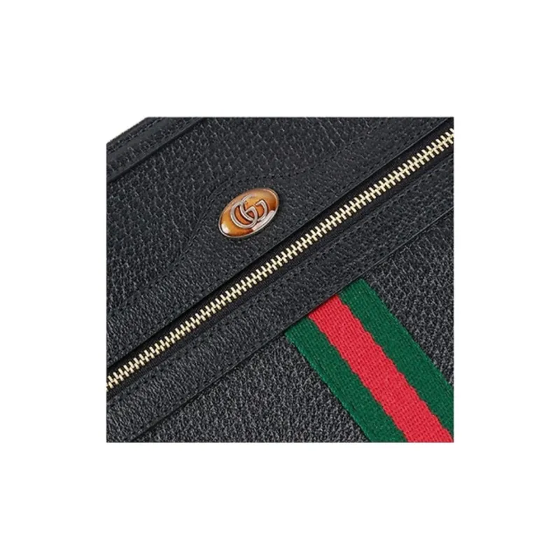 GUCCI Ophidia Calfskin Clutch Men's Black-3