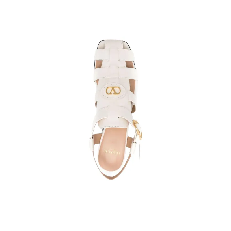 Valentino Roman Sandals 8cm Women's White-4