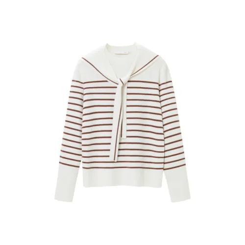 OVV Knitwear Women's Light Coffee Stripes B1