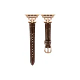 Bamboo Grain Brown with Rose Gold Buckle