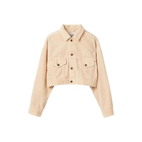 MIU MIU SS24 stepping Coats Women's Beige