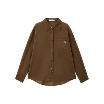 UNIQLO Shirt Women's Dark Coffee