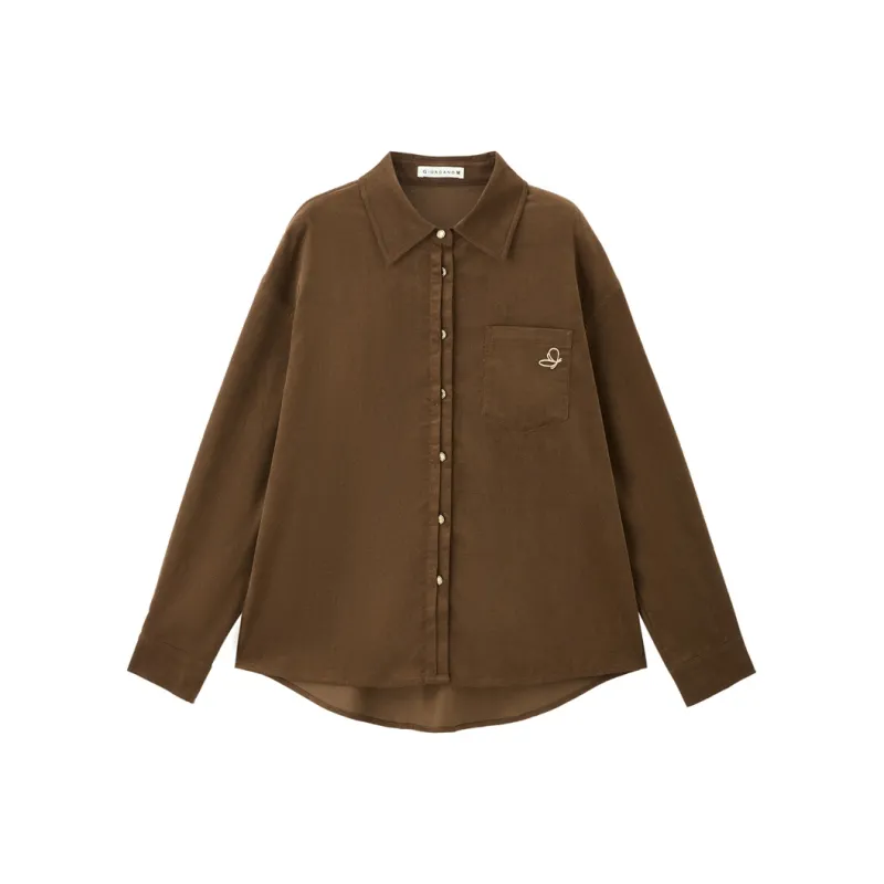 UNIQLO Shirt Women's Dark Coffee-0