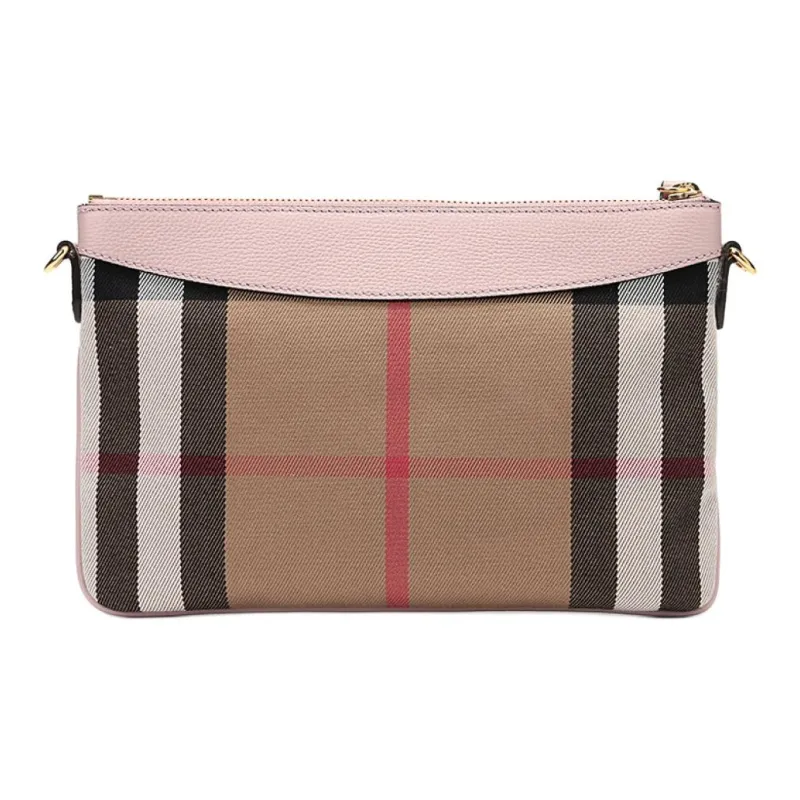 Burberry Vintage Cow Leather Clutch, Shoulder Bag, Crossbody Bag Women's Pink-2