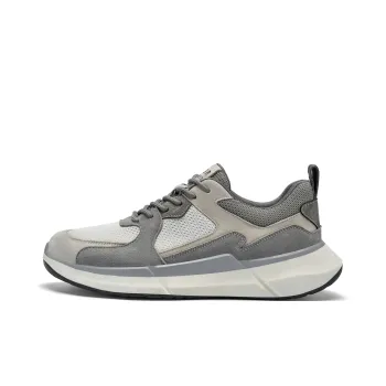 JEEP SPIRIT Low Top Skateboard Shoes Men's Moon Dust Gray