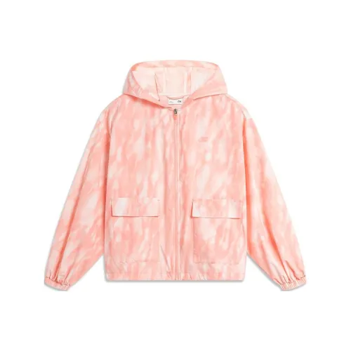 LiNing Sun Protection Clothing Women's Camellia Pink Full Print