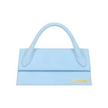 Jacquemus Cow Leather Shoulder Bag, Crossbody Bag, Handbag Women's Light Blue