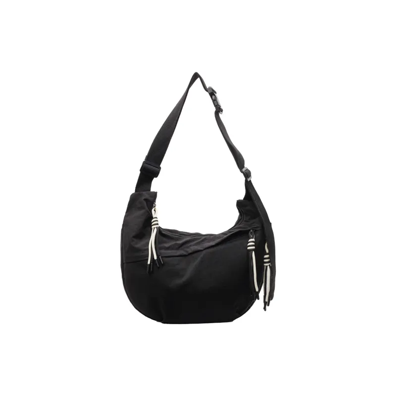 Single Warehouse Fabric Shoulder Bag Regular Unisex White/Green/Yellow/Purple/Black-24