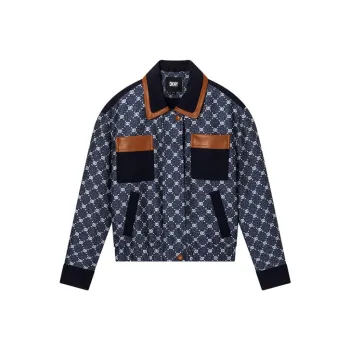 DKNY FW22 Loose Fit Jacket Women's Dark Denim Blue Color
