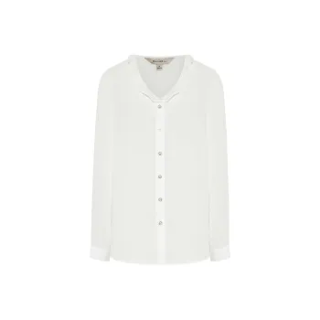 BBLLUUEE Shirt Women's Crescent White