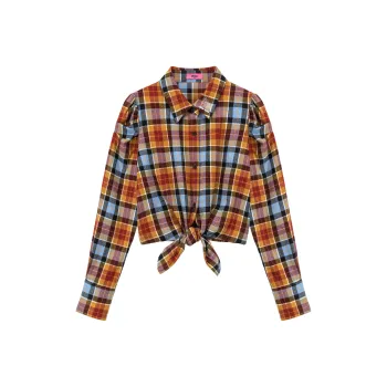 CHUU Shirts Women's Blue Plaid