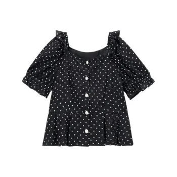 EICHITOO Chiffon Shirts Women's Black Pattern