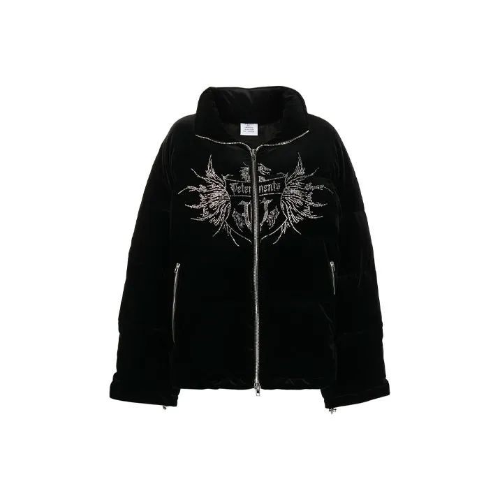 Vetements Crystal Puffer Jacket 'Black'-0