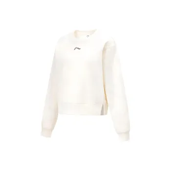 LiNing Fitness Series Sweatshirt Women's Champagne White All Over Print