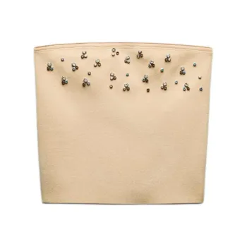ZARA Strapless Top Women's Xiangzi Blue