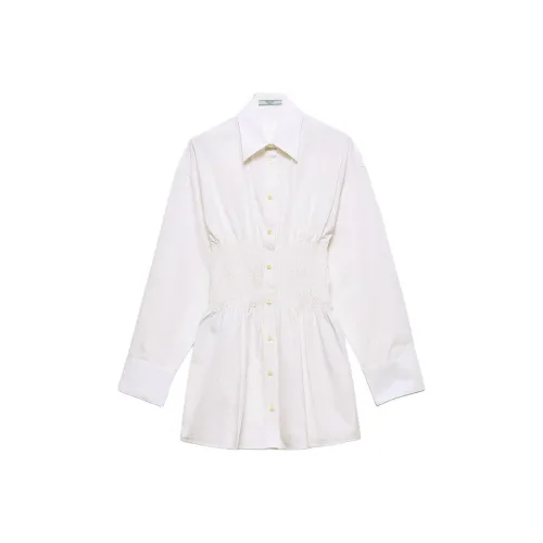 PRADA Long Sleeved Dress Women's White