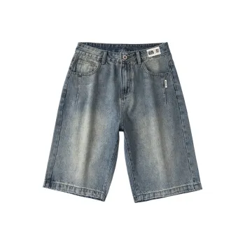 FCB ARCELONA Denim Shorts Unisex Vintage Blue